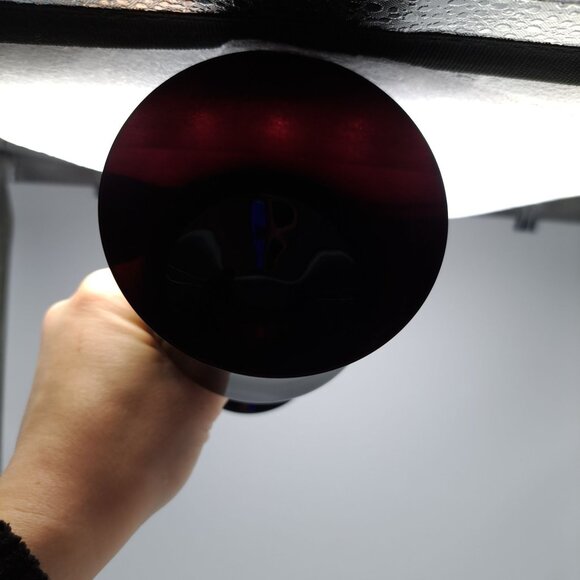 Vintage MCM Black Amethyst Glass Goblet - Picture 4 of 9